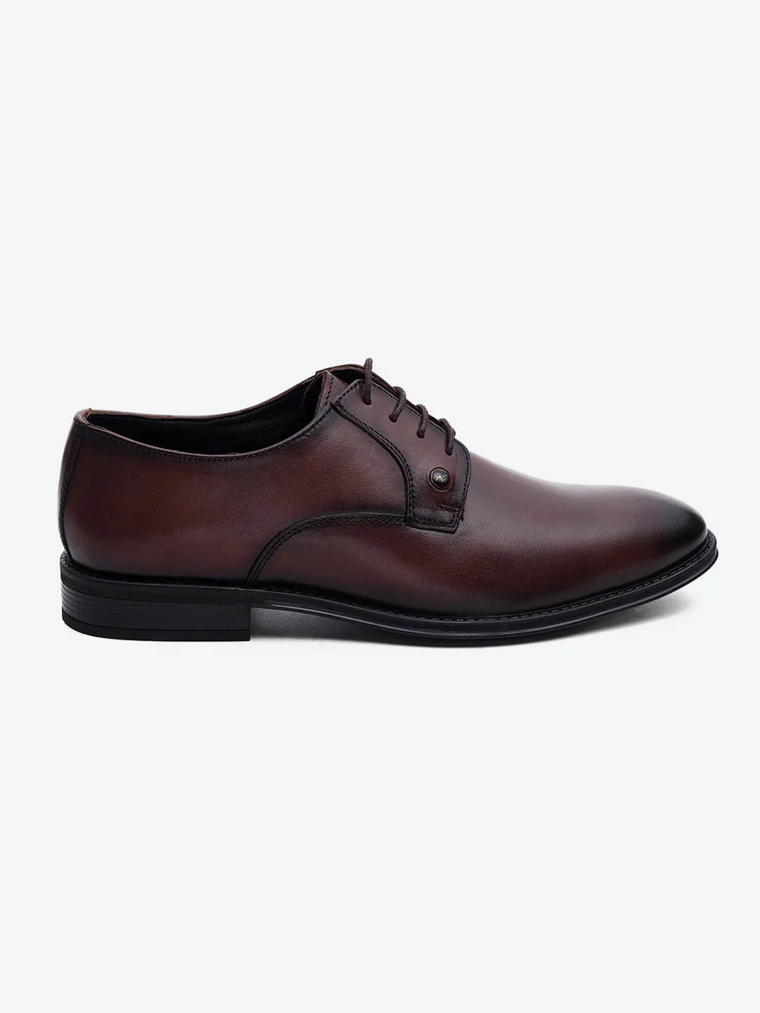 Men Brown Lace Up Genuine Leather Formal Derby - Image 5