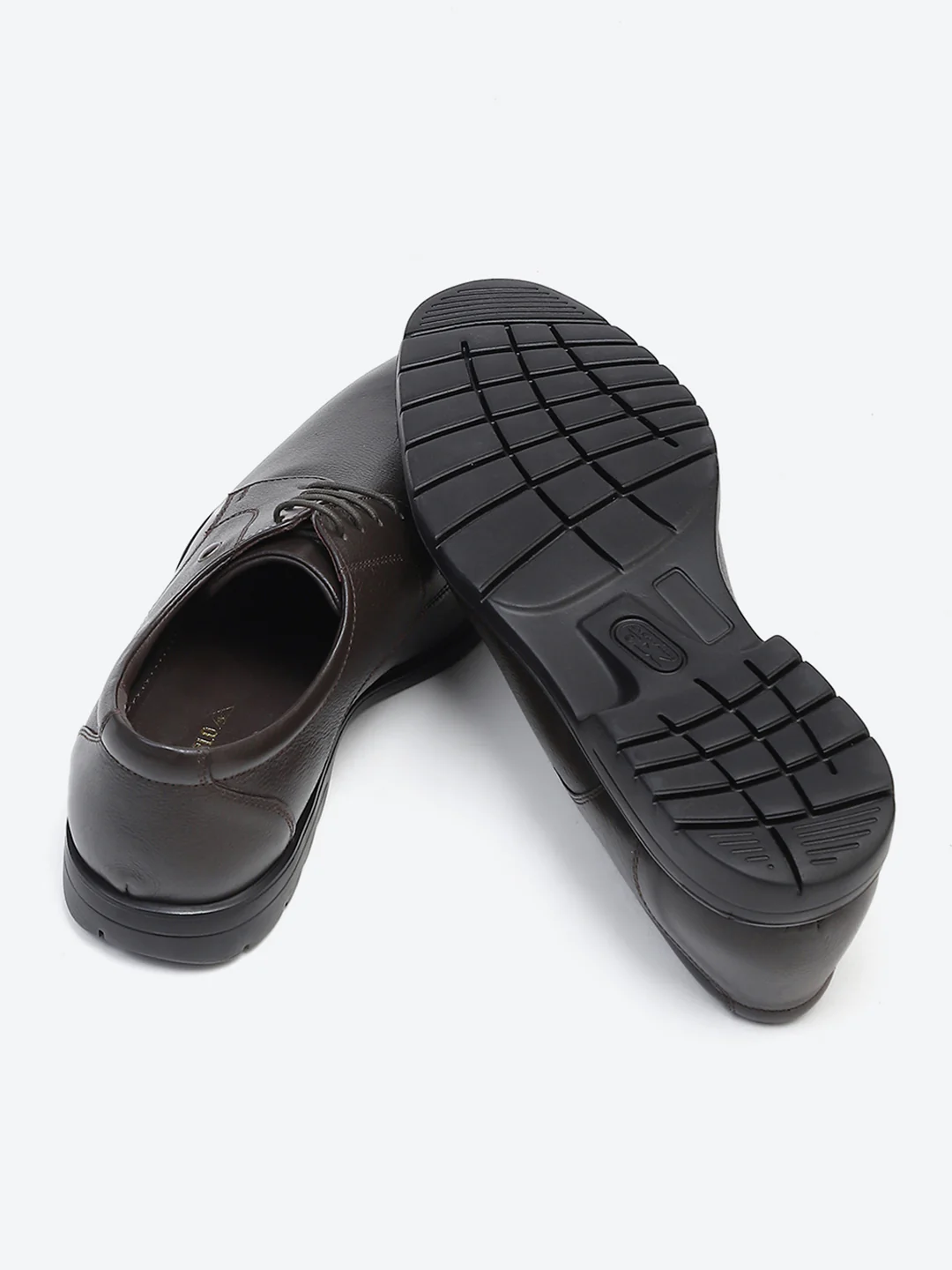 Men Brown Lace Up Genuine Leather Formal Derby - Image 7