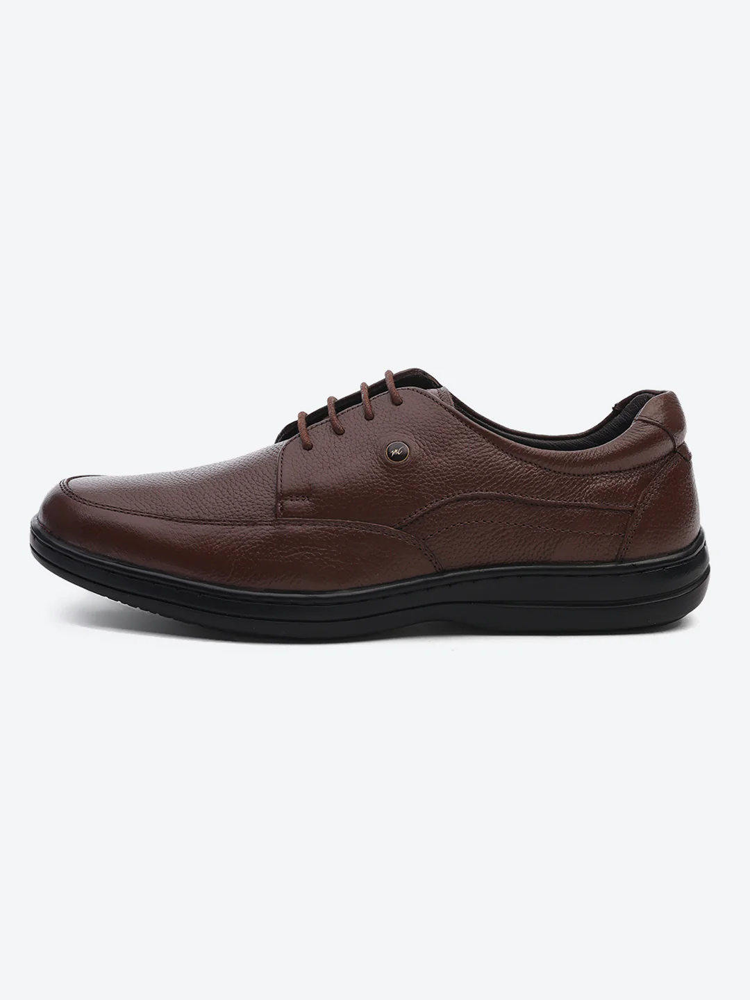 Men Brown Lace Up Genuine Leather Formal Shoes - Image 4