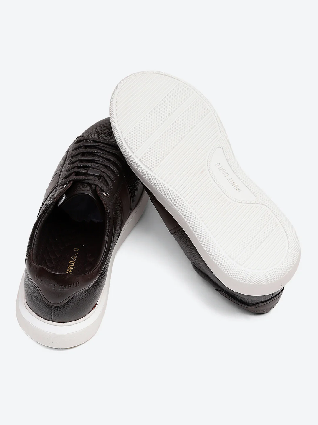 Men Brown Lace Up Leather Sneakers - Stylish & Comfortable - Image 8