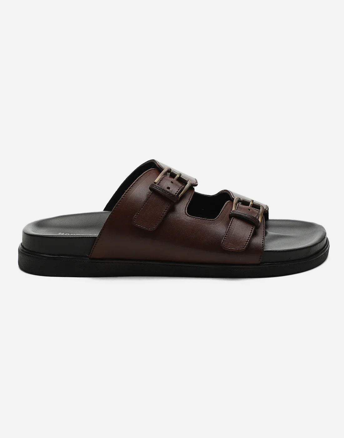 Men Brown Leather Comfort Casual Slippers - Image 5