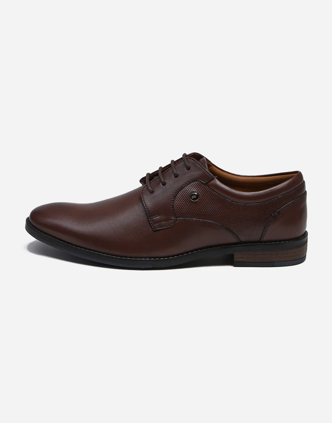 Men Brown Lace Up Genuine Leather Formal Derby - Image 4