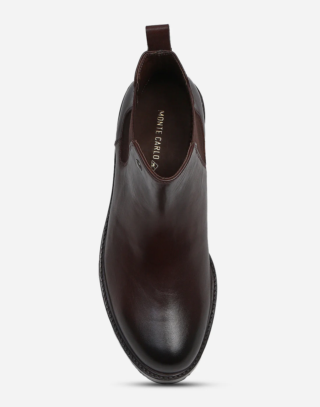Men Brown Slip on Genuine Leather Chelsea Boots - Image 5