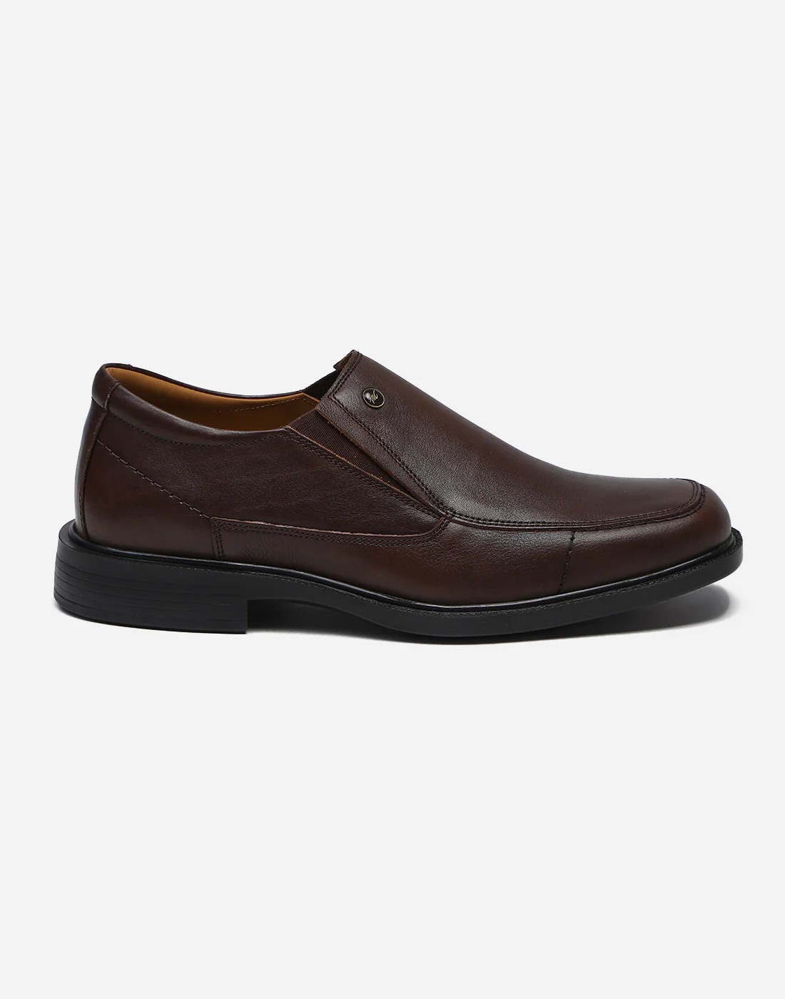 Men Brown Slip on Genuine Leather Penny Loafers - Image 3