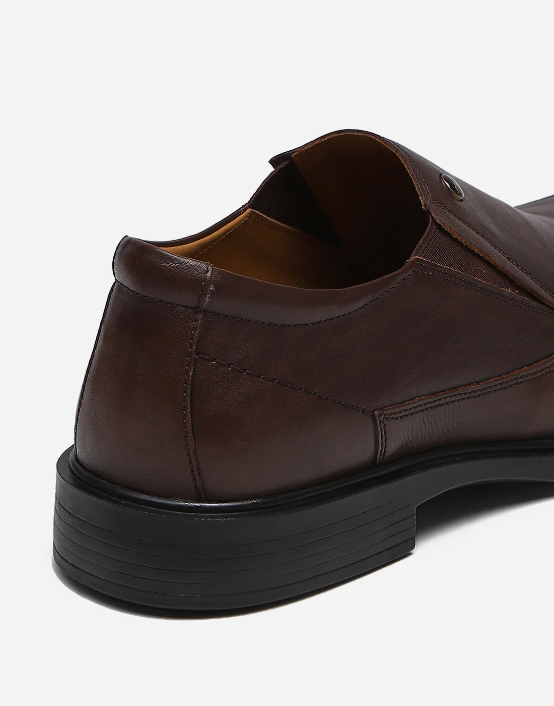 Men Brown Slip on Genuine Leather Penny Loafers - Image 8