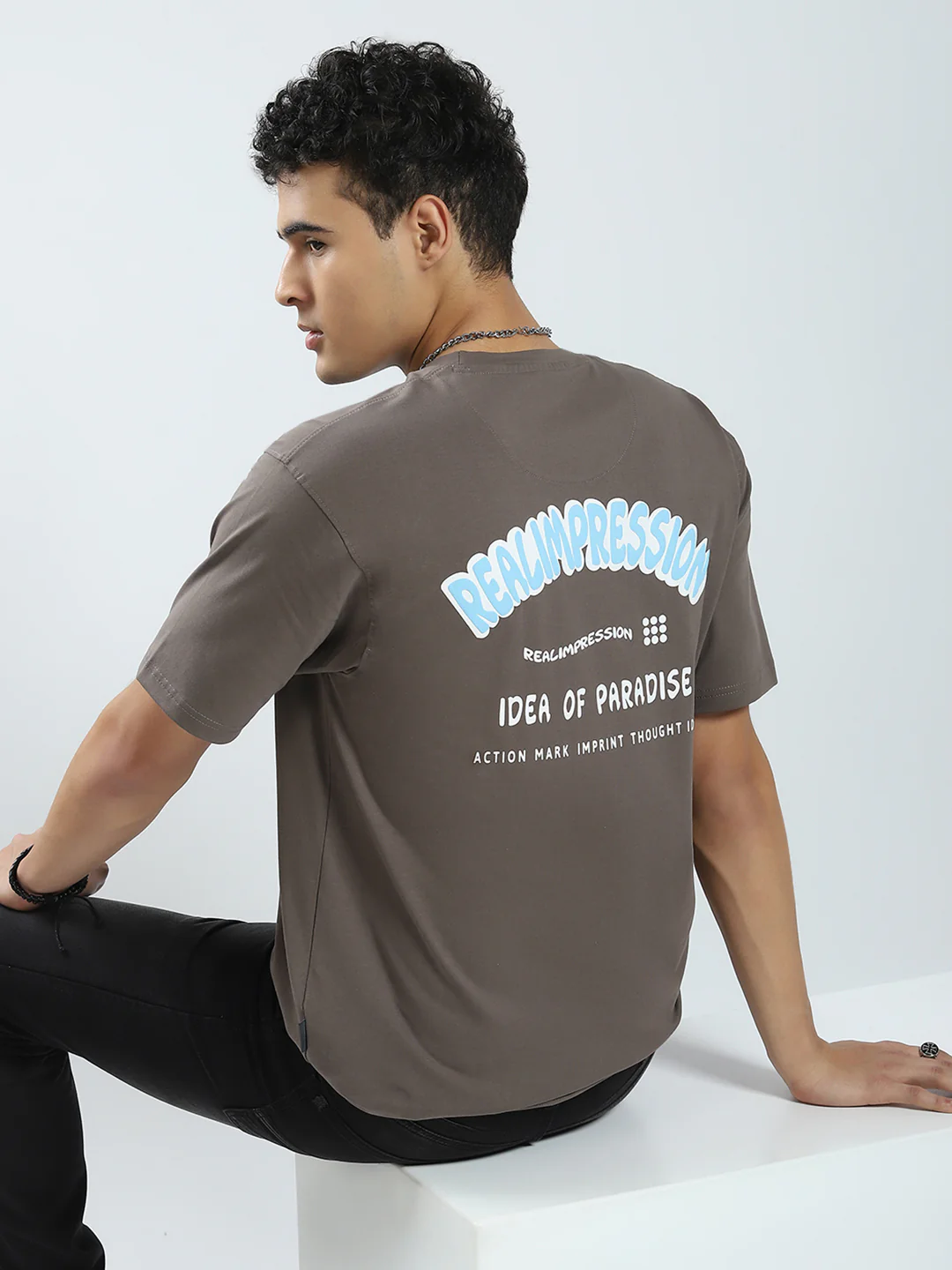 Rock.it Men Brown Printed Round Neck Half Sleeve T-Shirt - Image 6