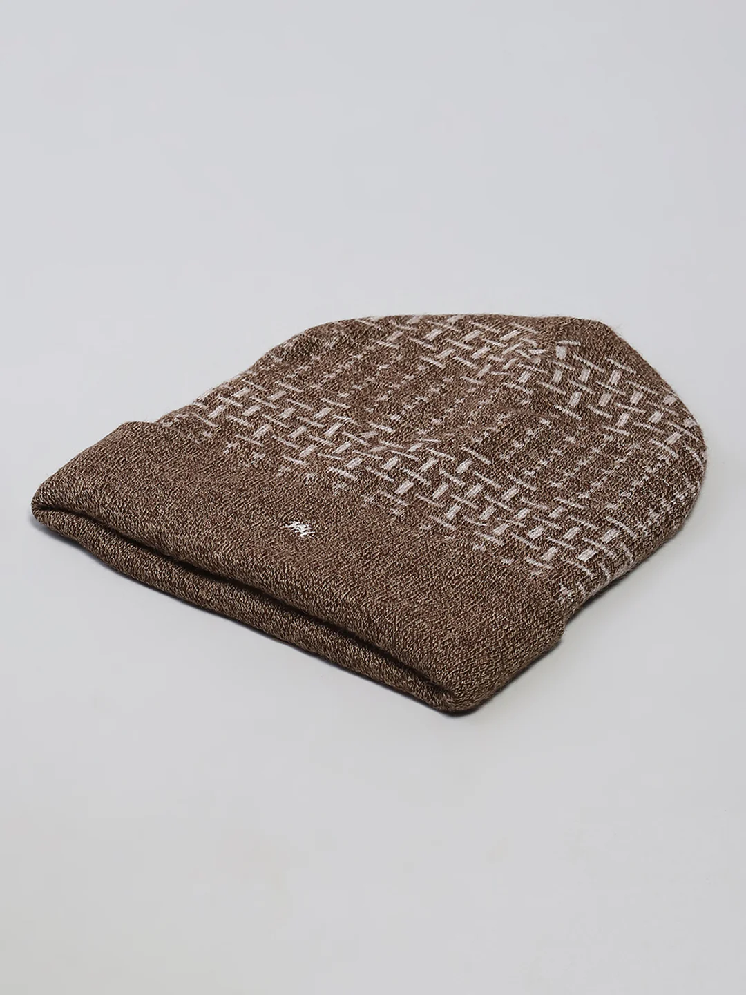 Men Brown Self Design Cap - Image 6