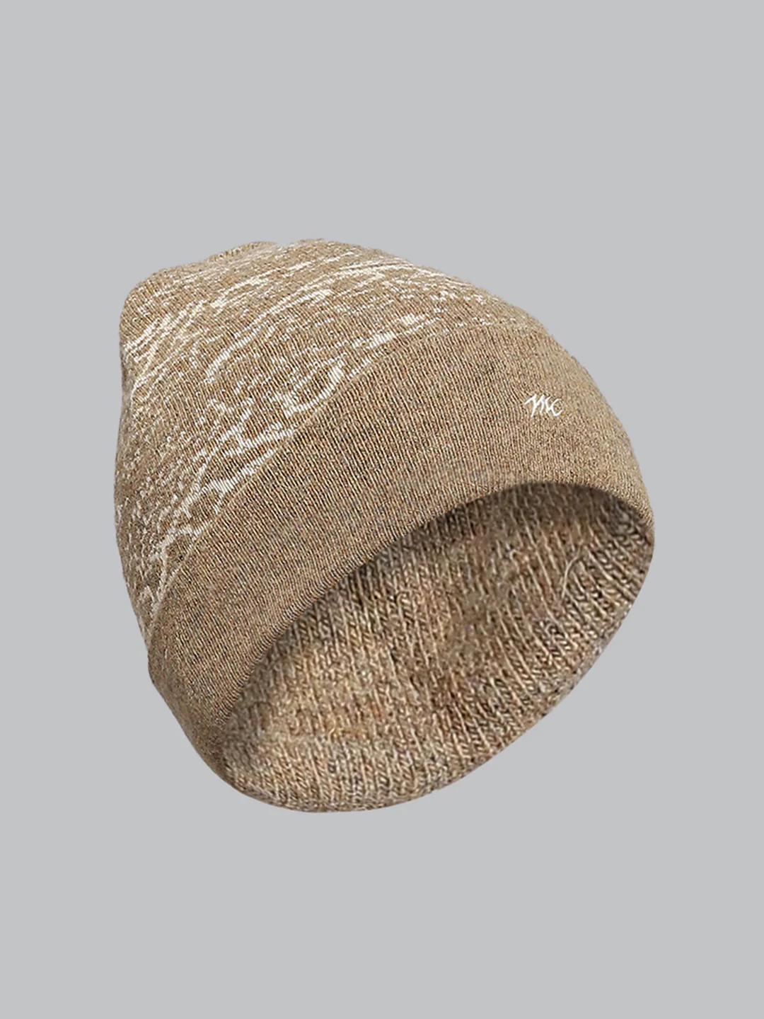 Men Brown Self Design Cap - Image 2