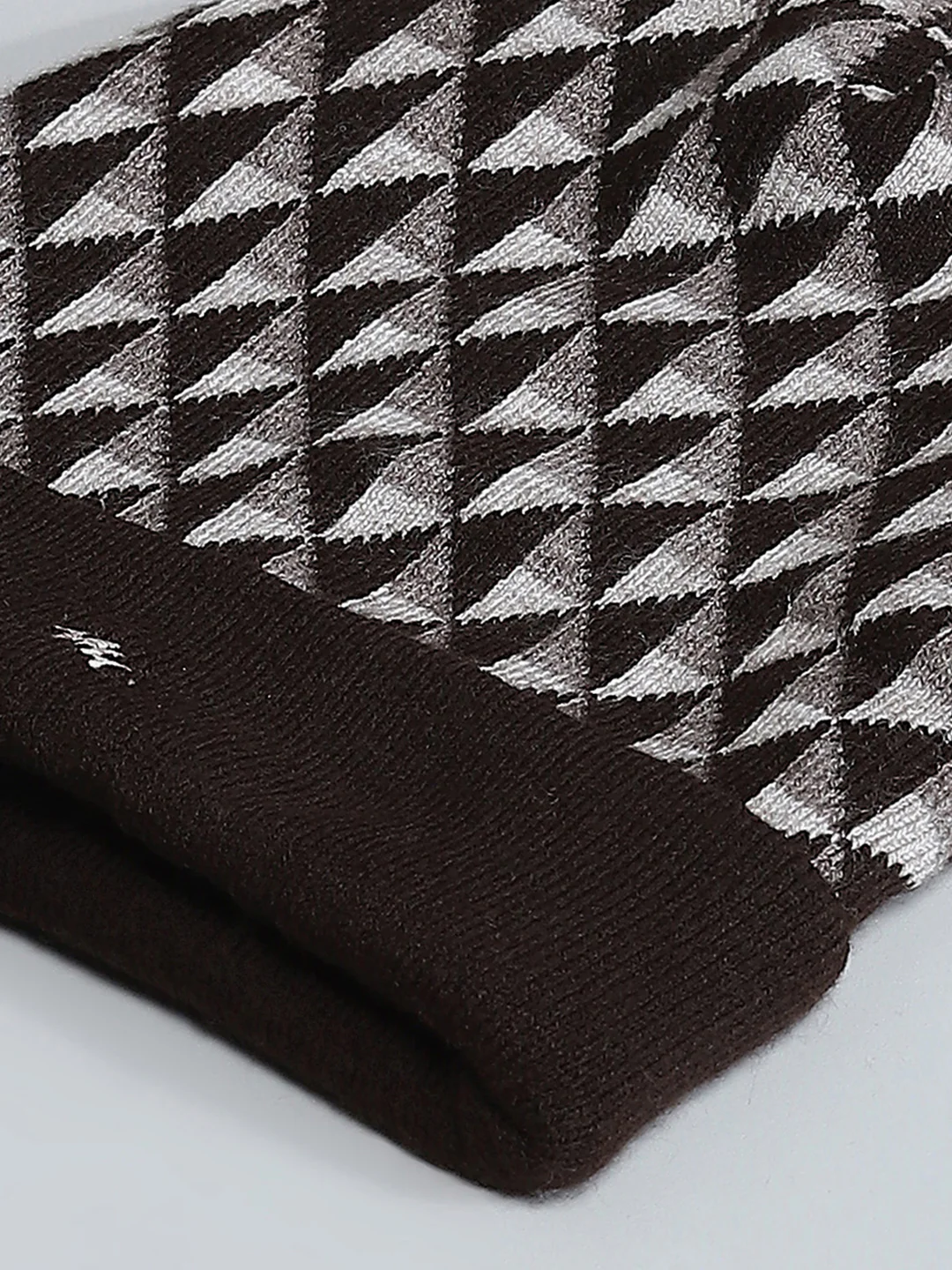 Men Brown Self Design Cap - Image 7