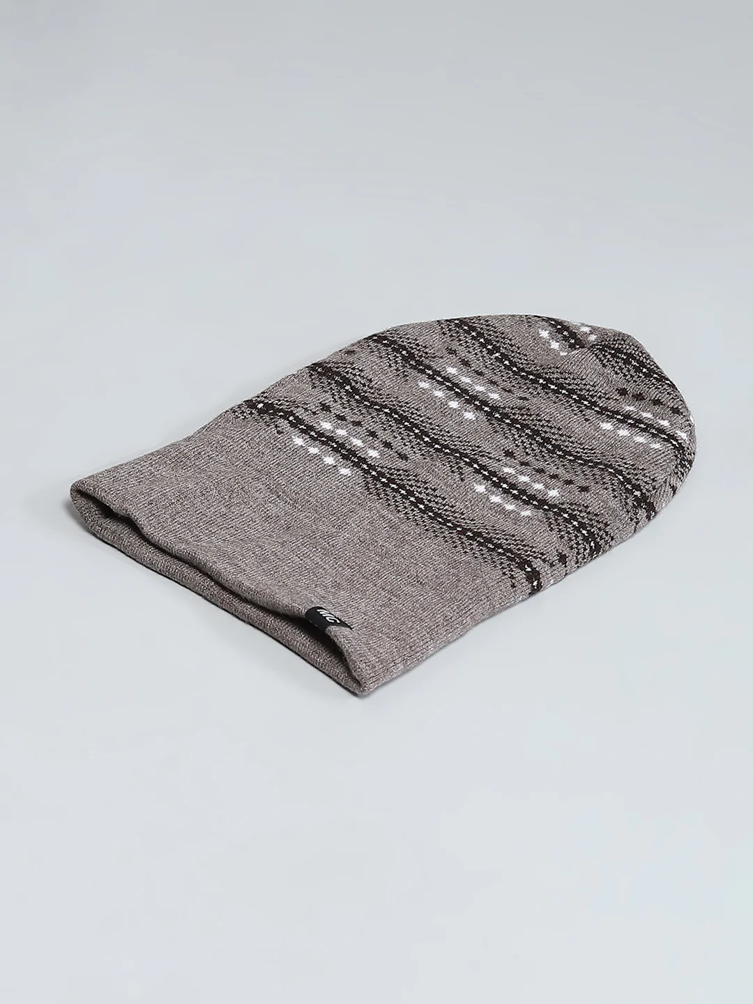 Men Brown Self Design Cap - Image 6