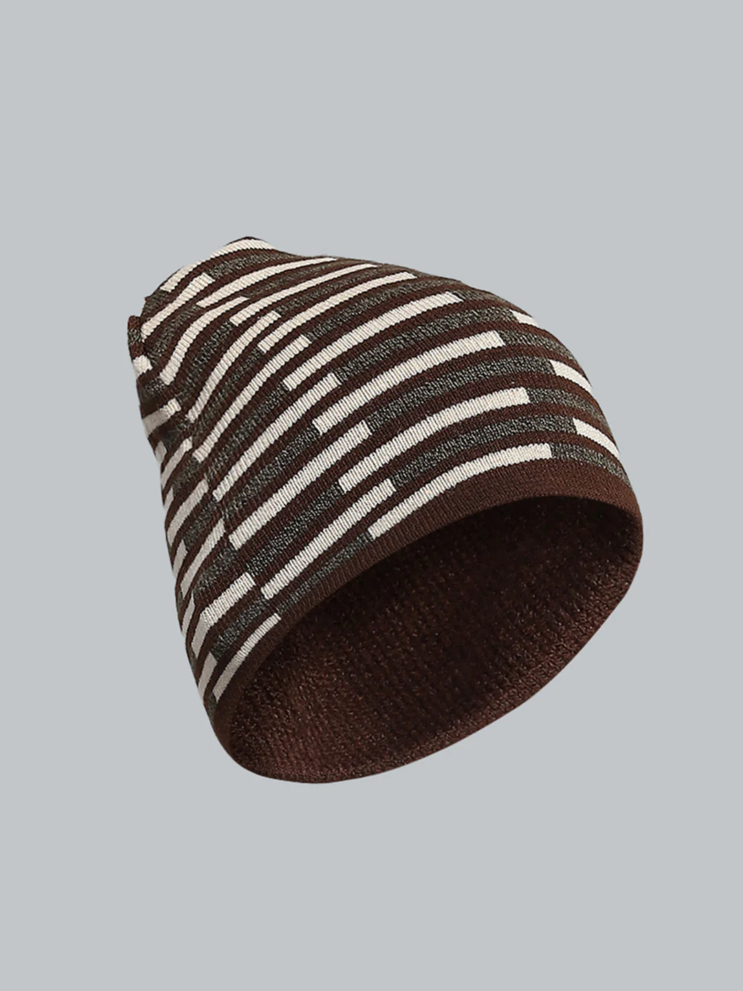Men Brown Self Design Cap - Image 2