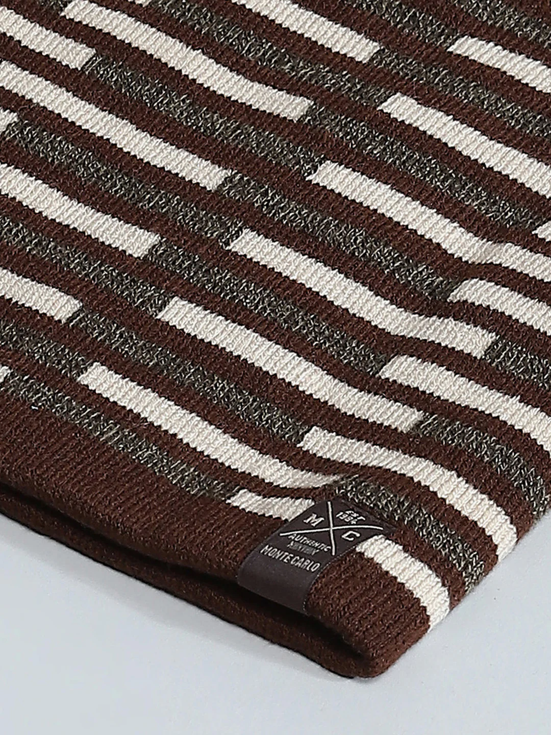Men Brown Self Design Cap - Image 7