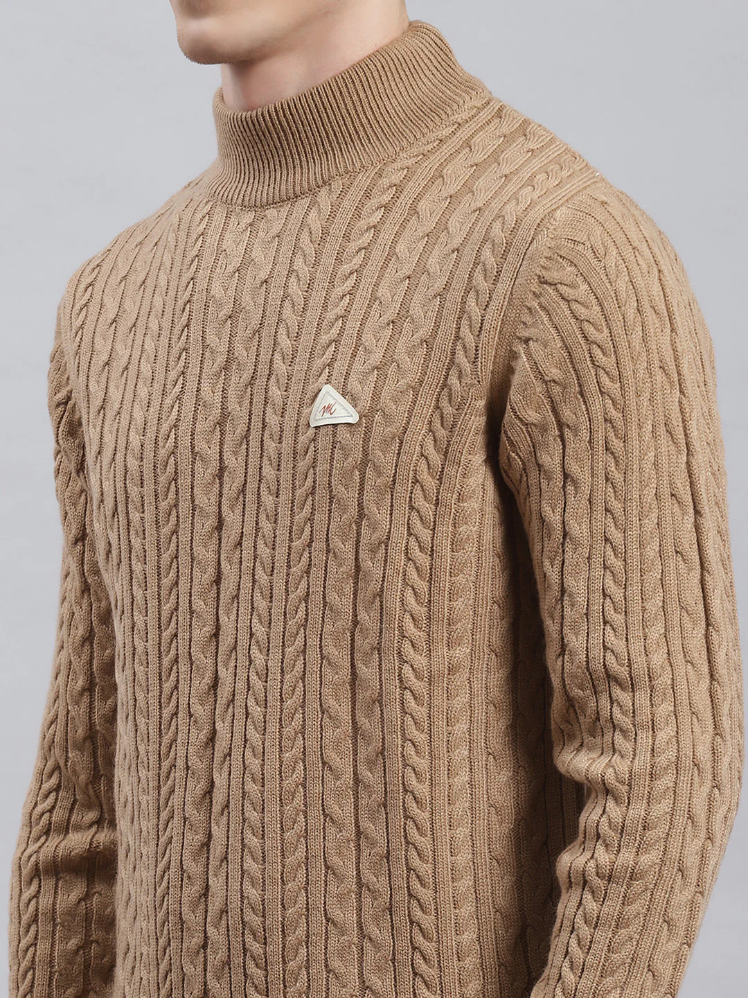 Men Brown Self Pullover - Image 6