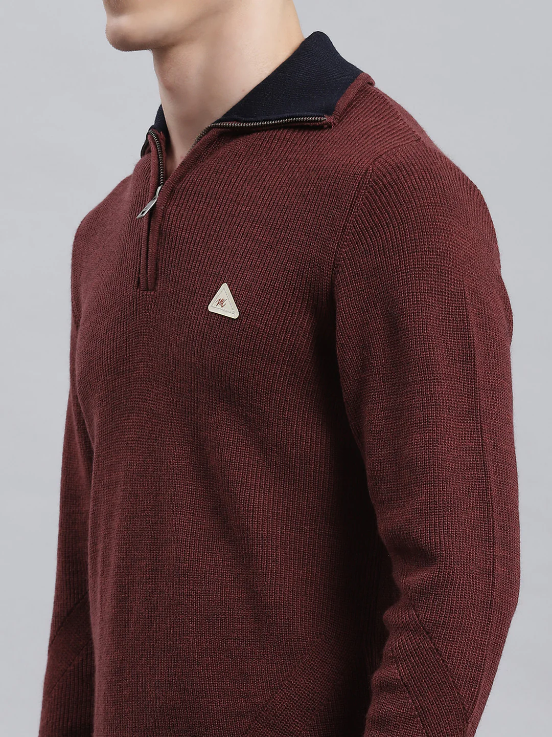 Men Brown Self Pullover - Image 6