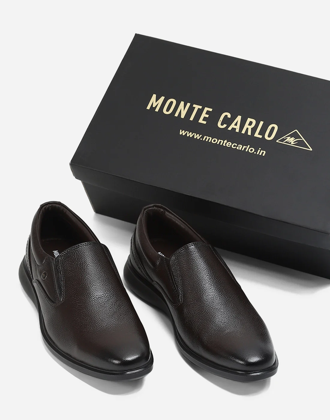 Monte Carlo Brown Formal Slip-On for Men - Image 3