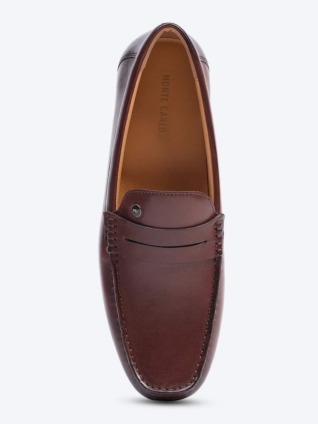 Men Brown Slip on Genuine Leather Loafers - Image 6
