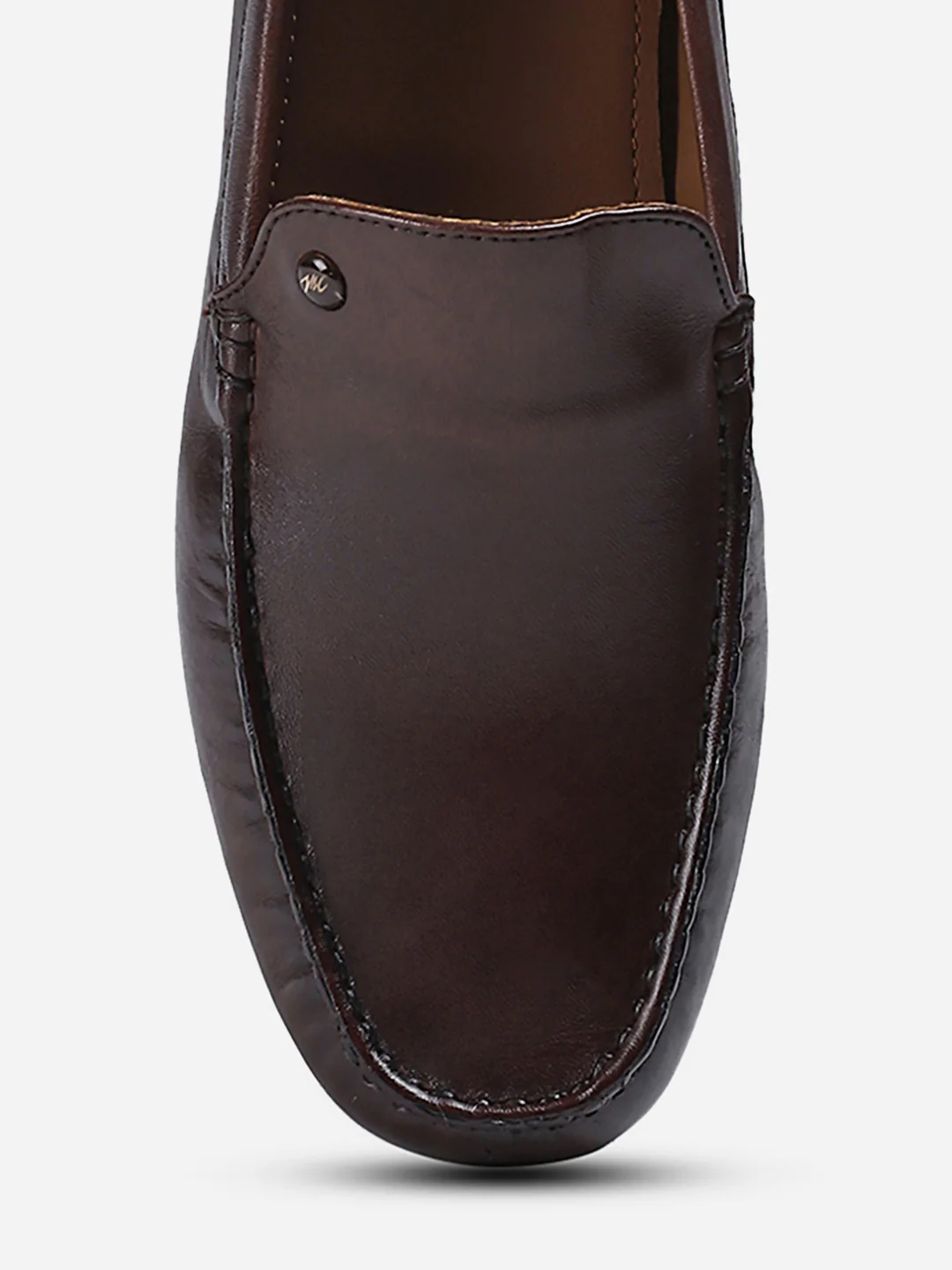 Men Brown Slip on Genuine Leather Loafers - Image 8