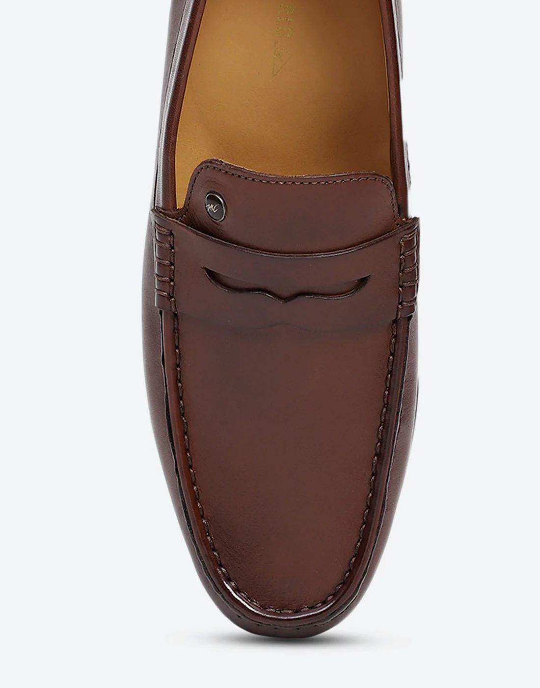 Men Brown Slip on Genuine Leather Loafers - Image 7