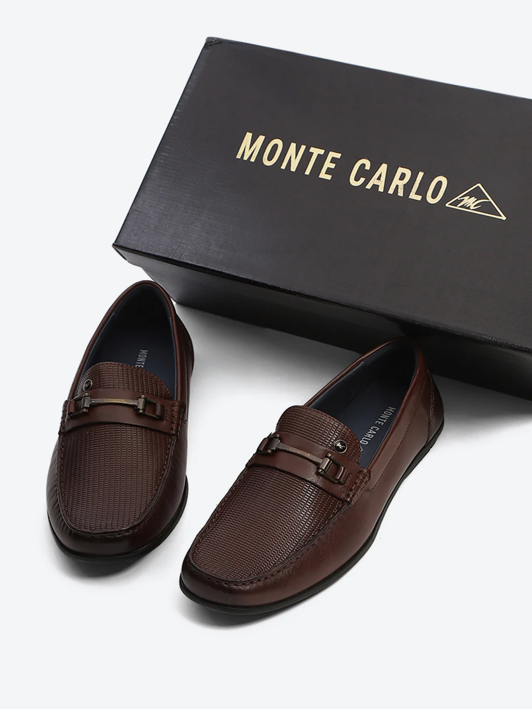 Men Brown Slip on Genuine Leather Loafers - Image 2