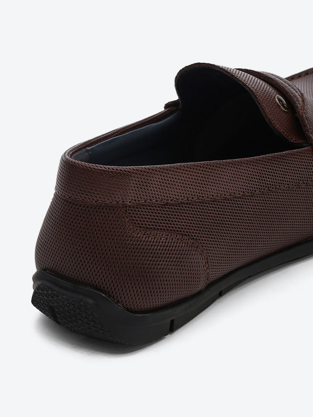 Men Brown Slip on Genuine Leather Loafers - Image 9