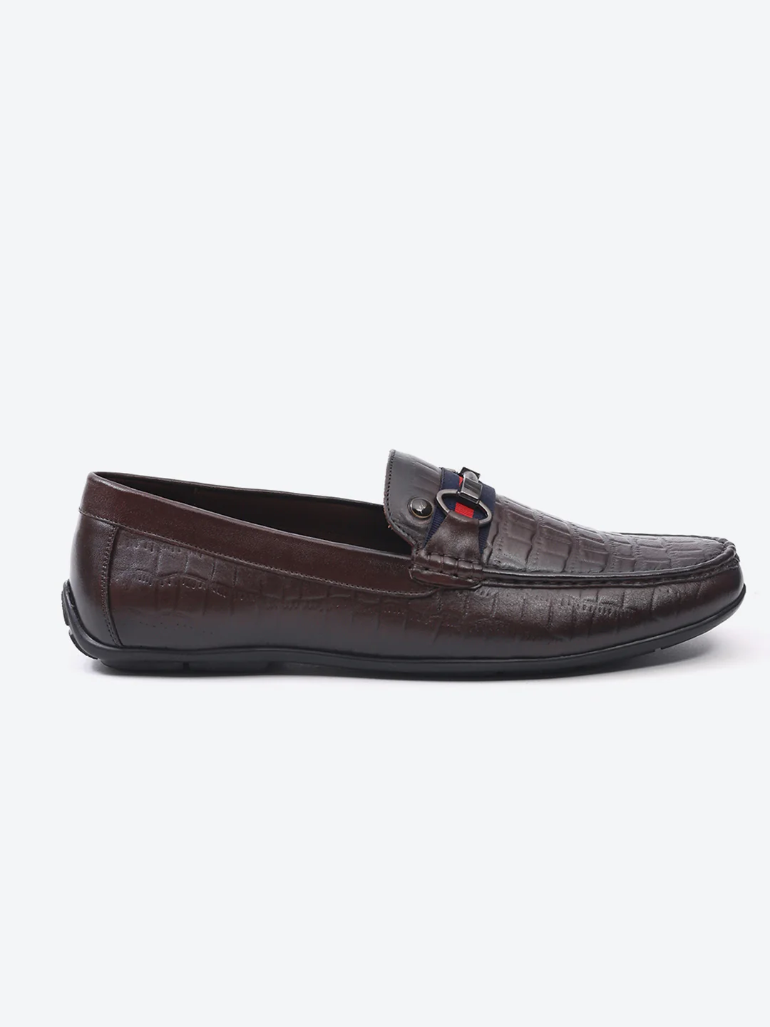 Men Brown Slip on Leather Loafers - Image 5