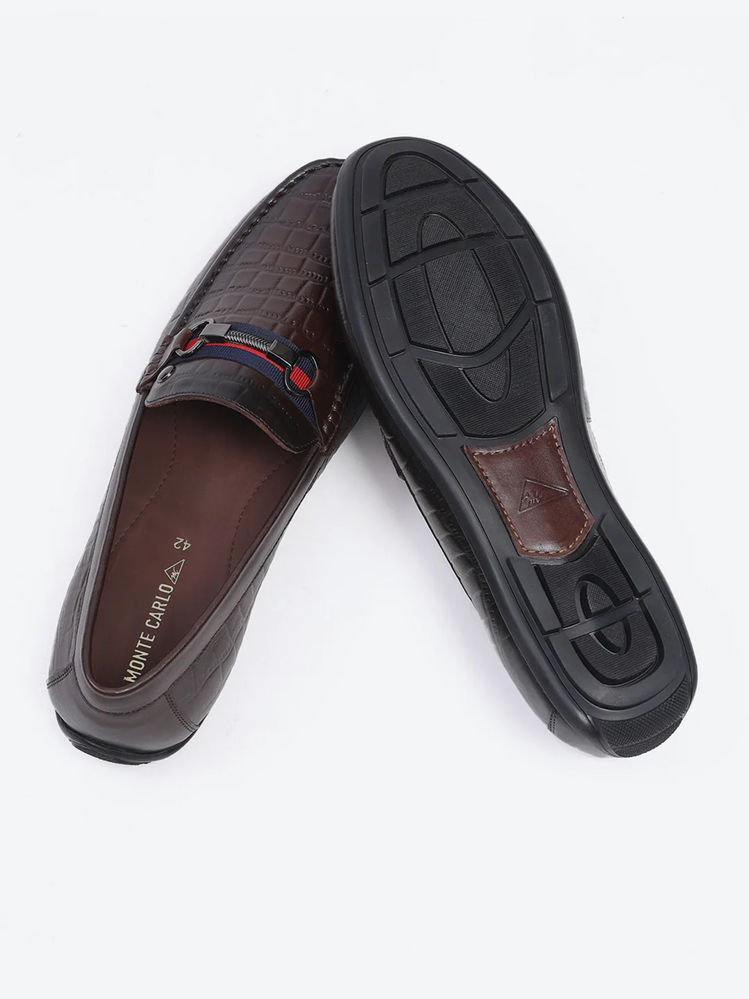 Men Brown Slip on Leather Loafers - Image 6