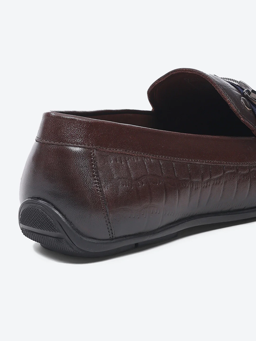 Men Brown Slip on Leather Loafers - Image 9