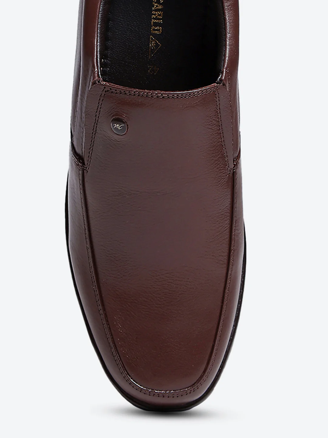 Men Brown Slip on Leather Shoes - Image 8