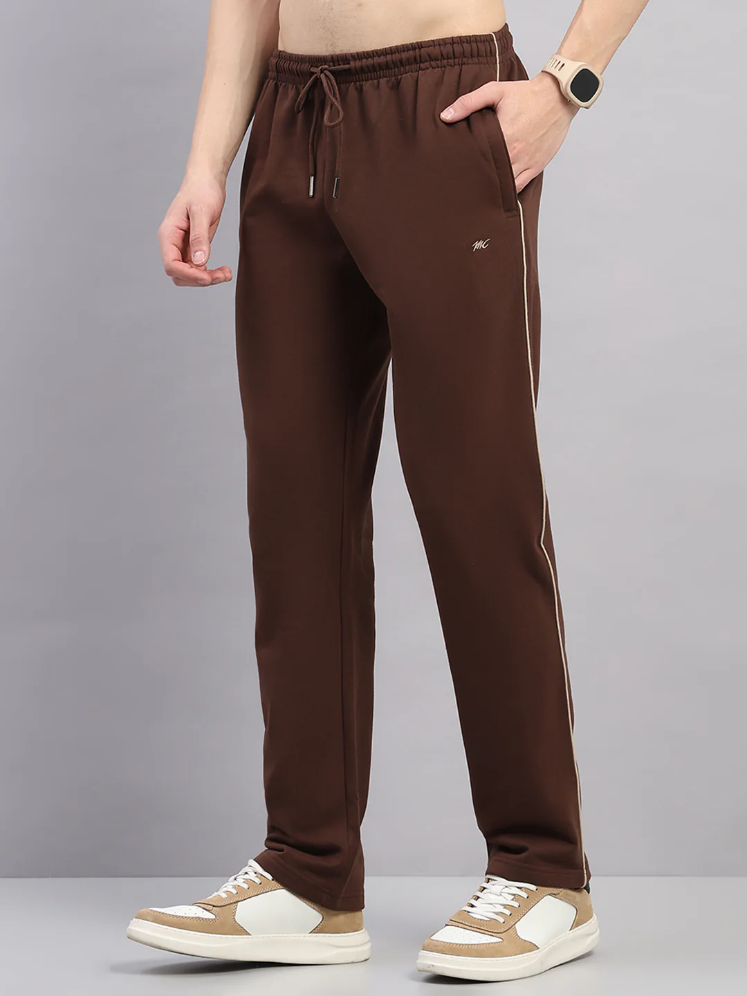 Men Brown Solid Regular Fit Winter Lower - Image 3
