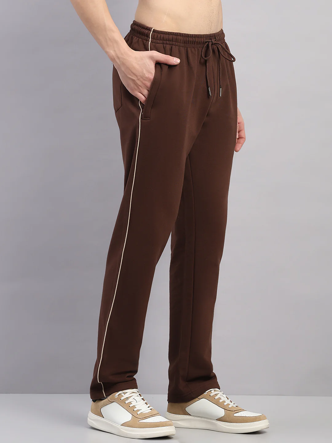 Men Brown Solid Regular Fit Winter Lower - Image 4