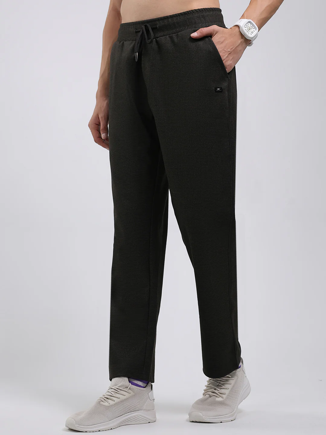 Men Brown Solid Regular Fit Winter Lower - Image 3