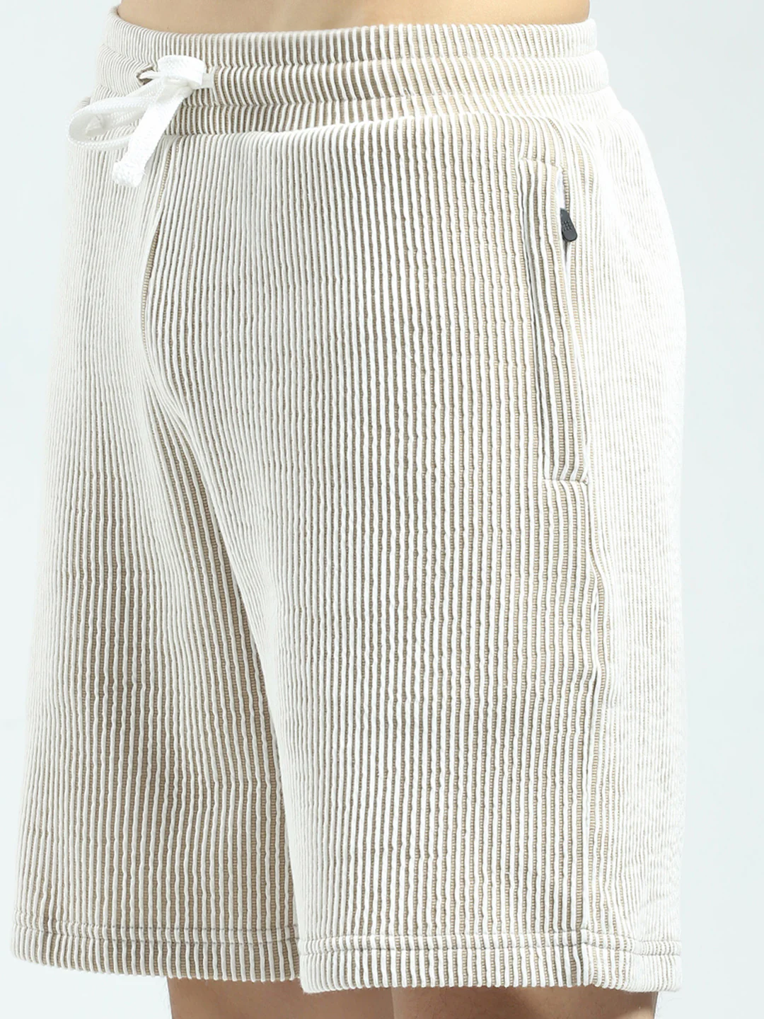 Rock.it Men Brown Stripe Collar Half Sleeve Cords Set - Image 9