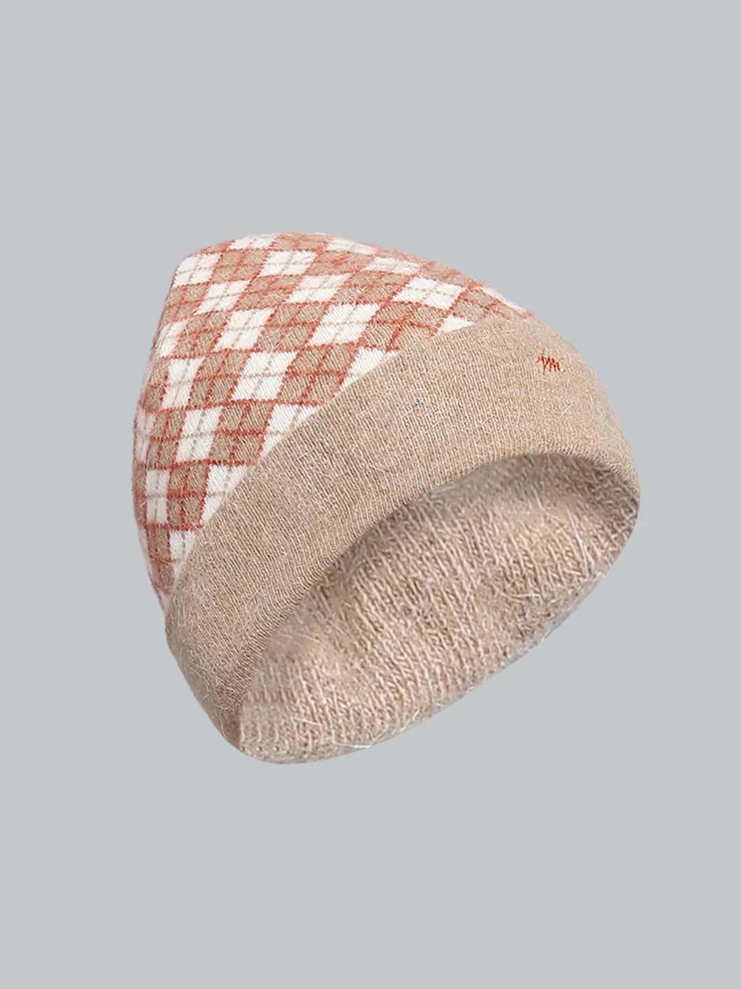 Men Camel Brown Self Design Cap - Image 2