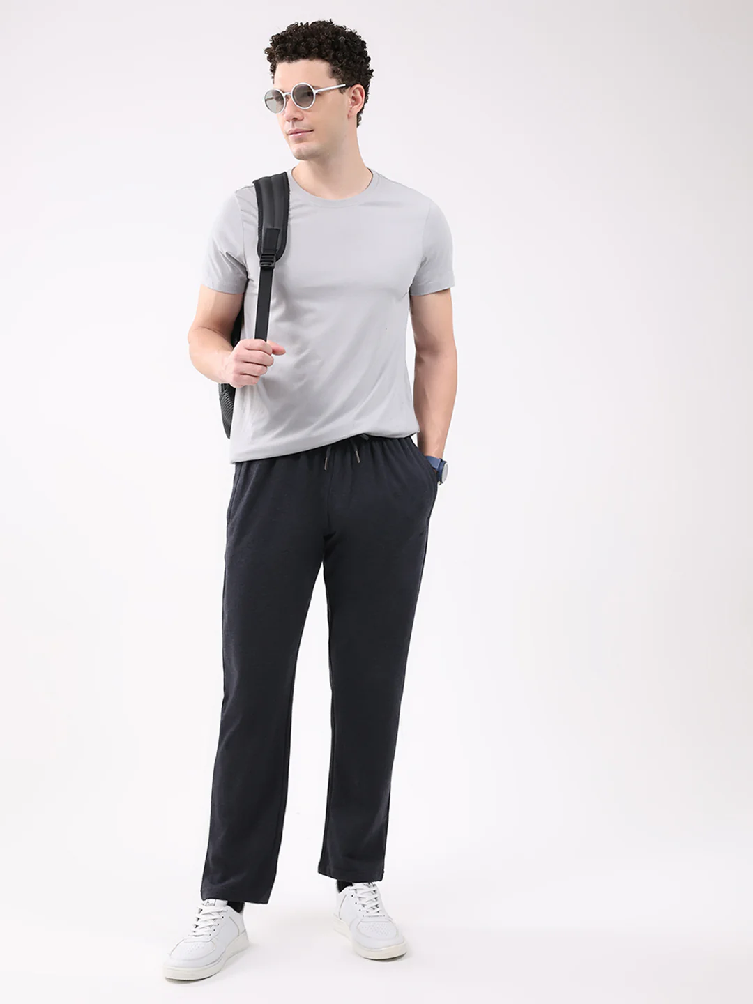 Men Charcoal Solid Regular Fit Winter Lower - Image 2