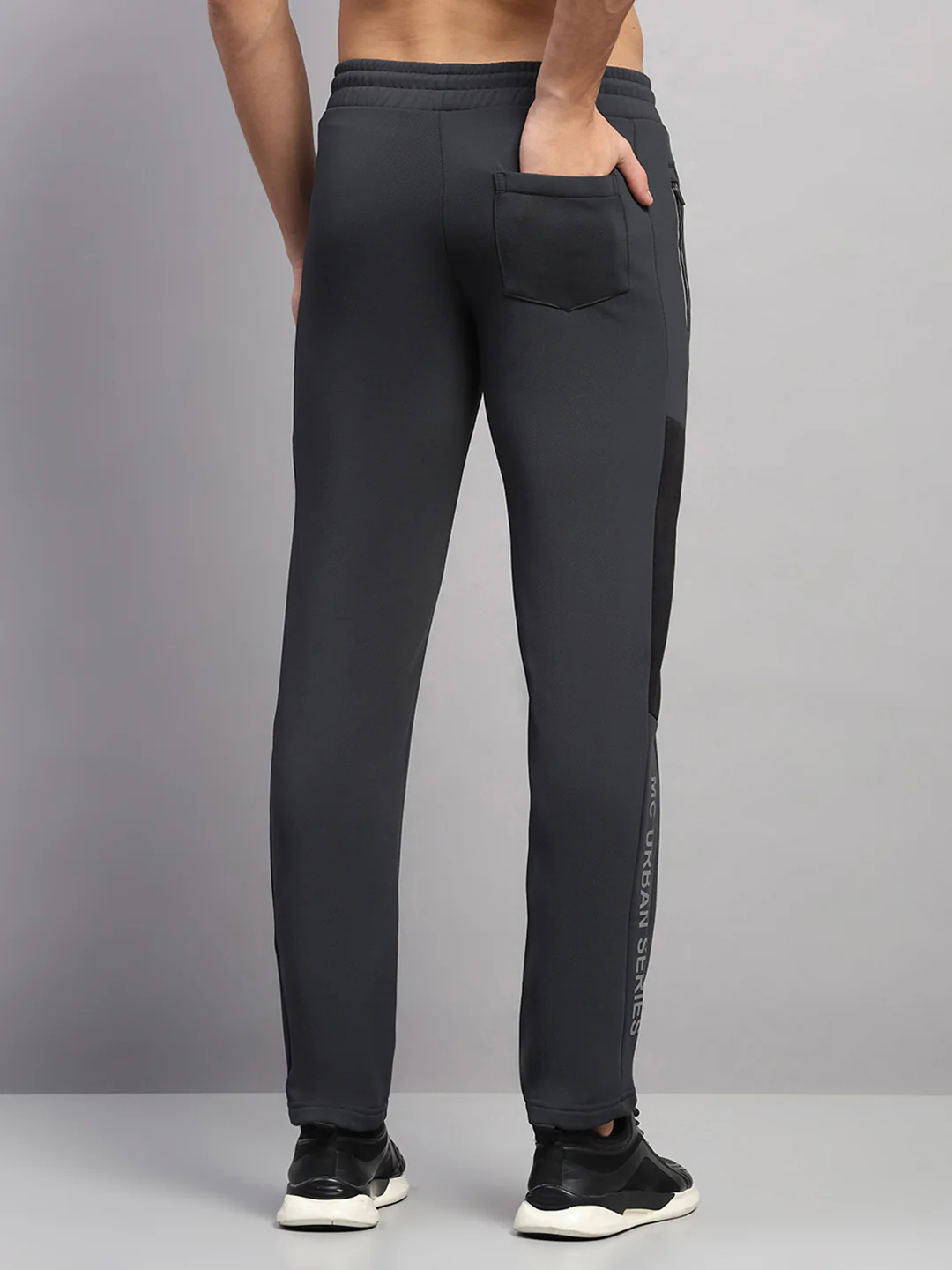 Men Charcoal Solid Regular Fit Winter Lower - Image 5