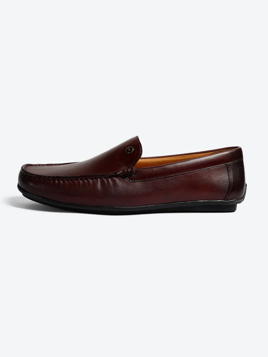 Men Cherry Slip on Genuine Leather Loafers - Image 4