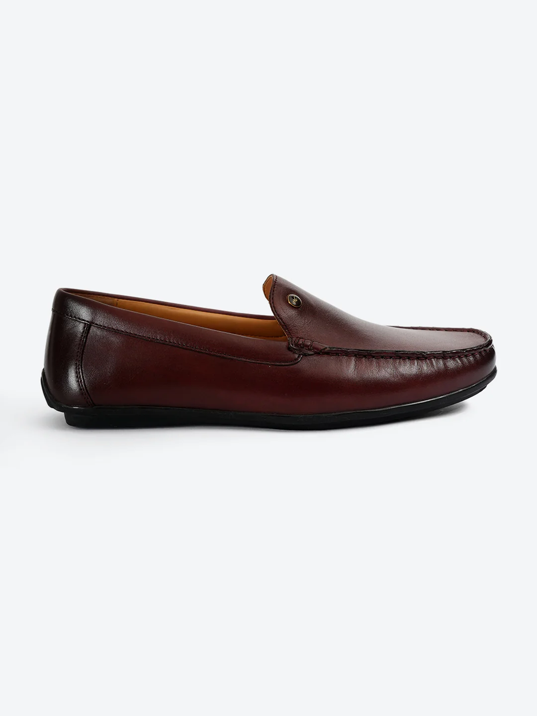 Men Cherry Slip on Genuine Leather Loafers - Image 5
