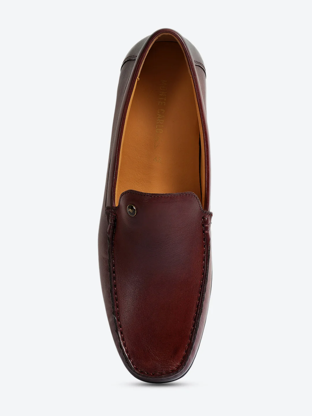 Men Cherry Slip on Genuine Leather Loafers - Image 6