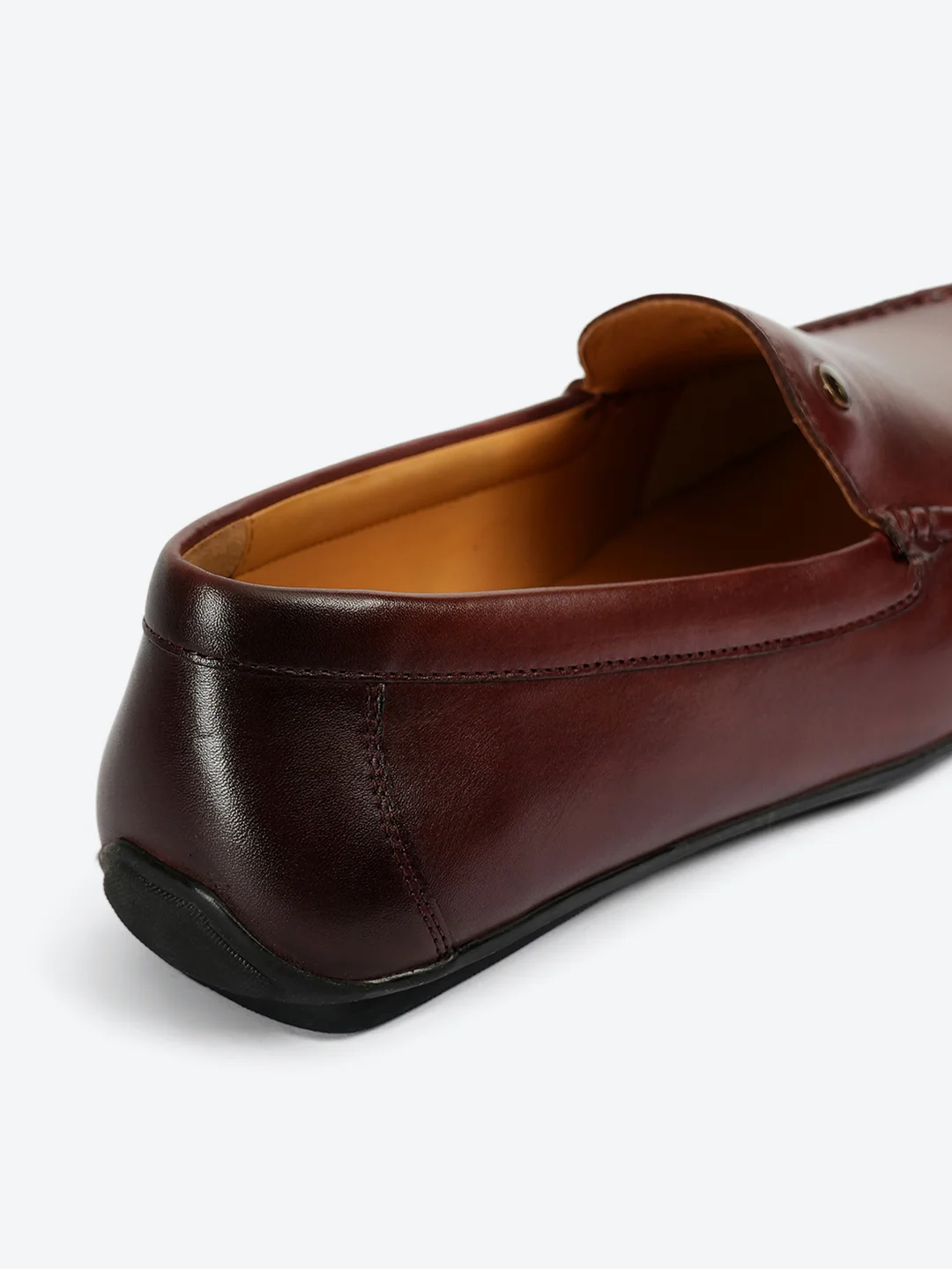 Men Cherry Slip on Genuine Leather Loafers - Image 9