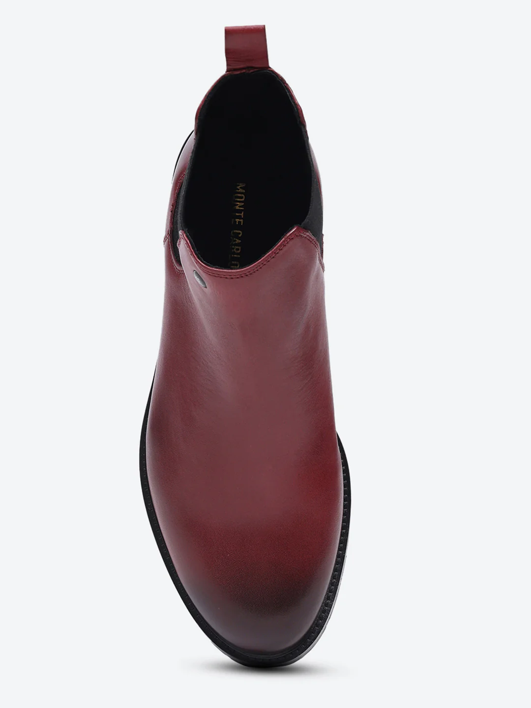 Men Cherry Slip on Leather Chelsea Boots - Image 7