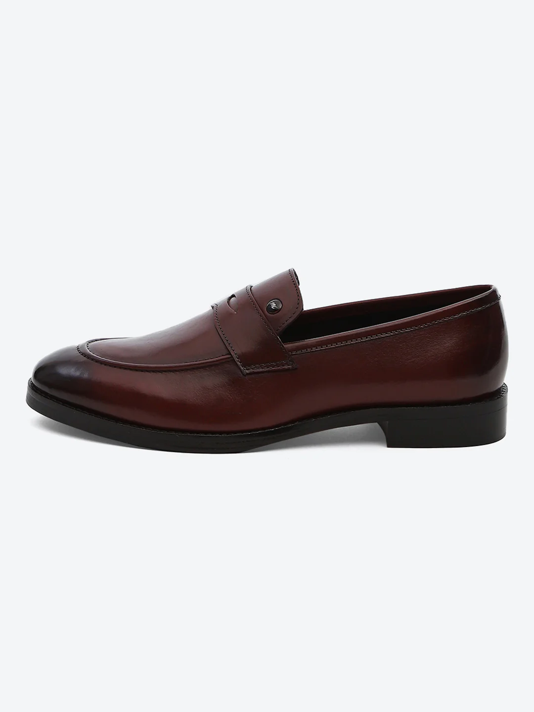 Men Cherry Slip on Leather Loafers - Image 4