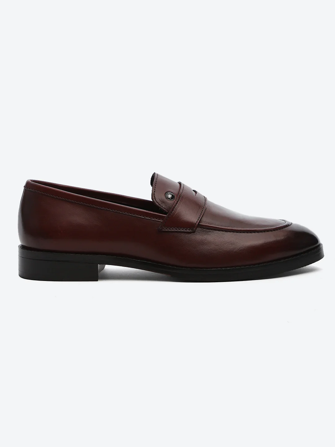 Men Cherry Slip on Leather Loafers - Image 5