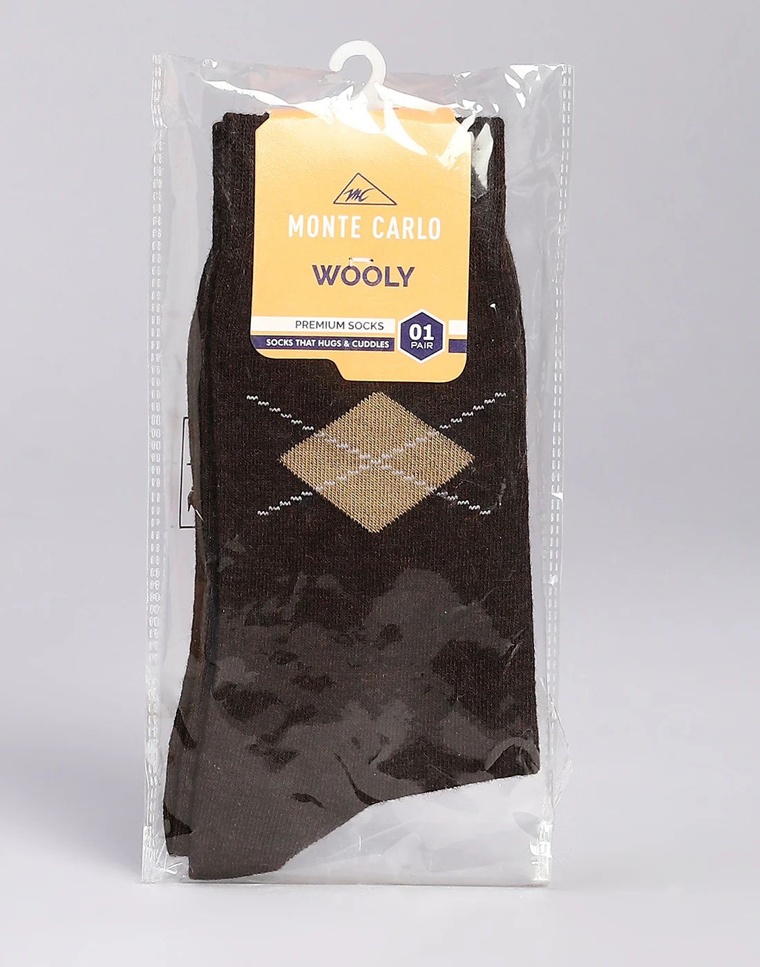 Men Cotton Blend Self Design Calf Length Socks (1 Pair) - Image 5
