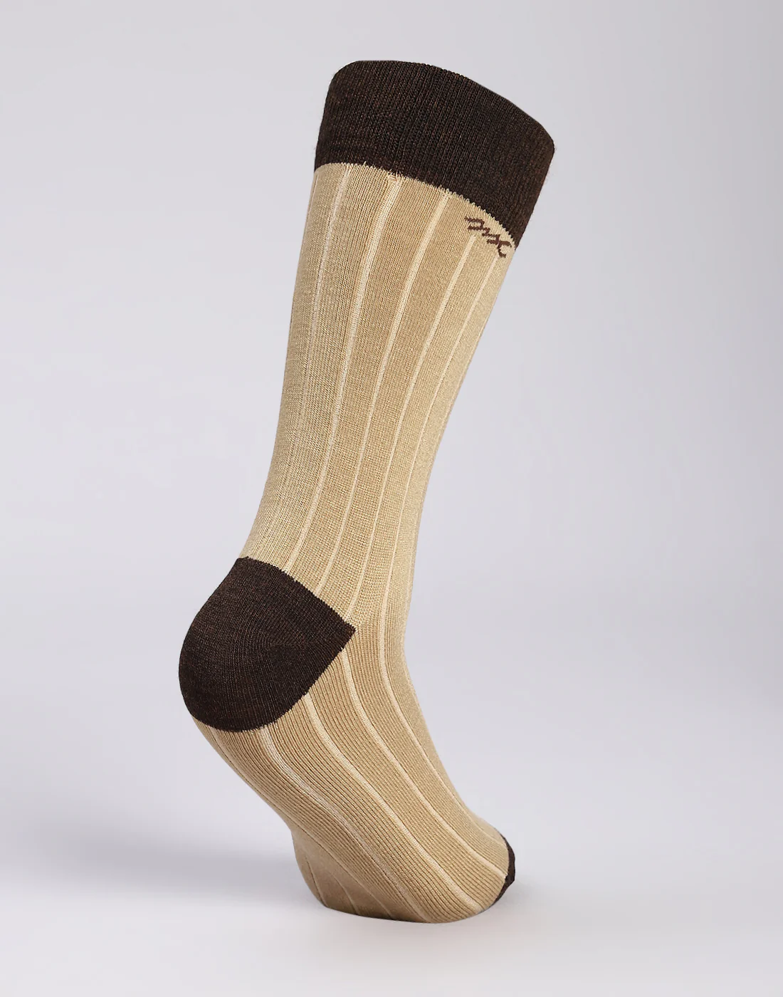 Men Cotton Blend Self Design Calf Length Socks (1 Pair) - Image 4