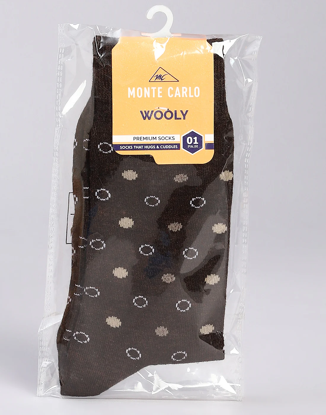 Men Cotton Blend Self Design Calf Length Socks (1 Pair) - Image 5