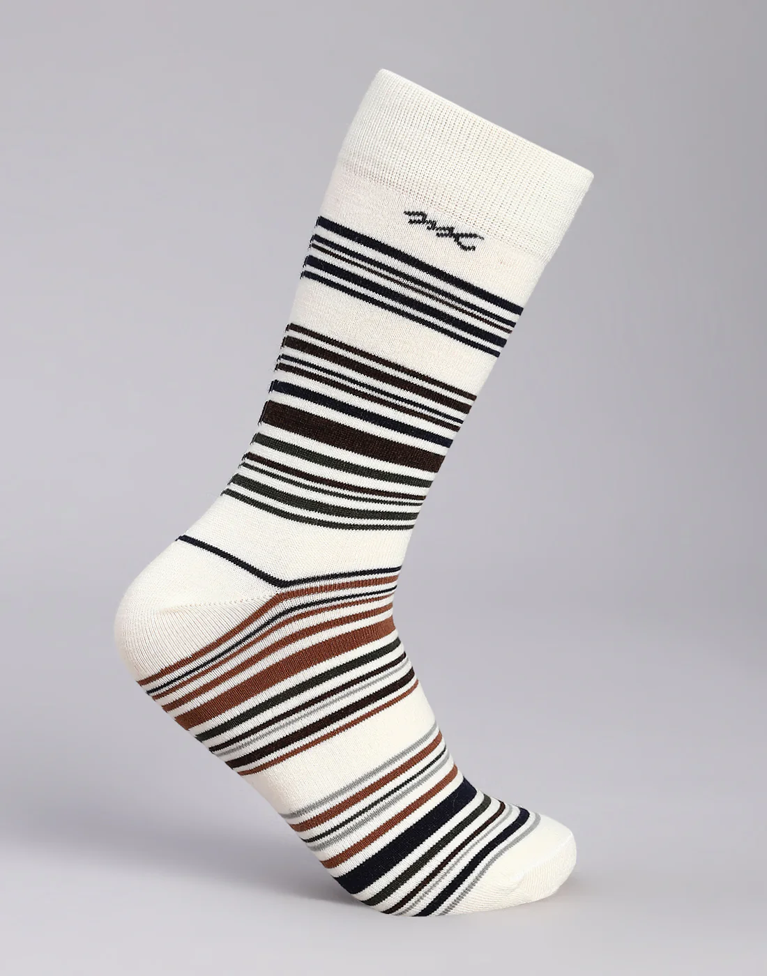 Men Cotton Blend Solid Calf Length Socks (1 Pair) - Image 3