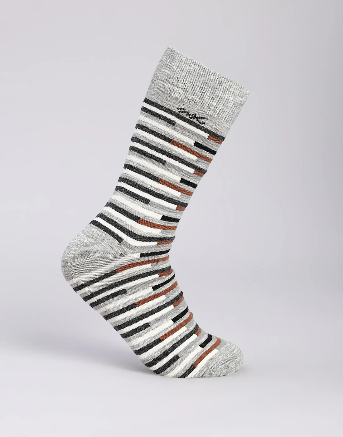 Men Cotton Blend Solid Calf Length Socks (1 Pair) - Image 3