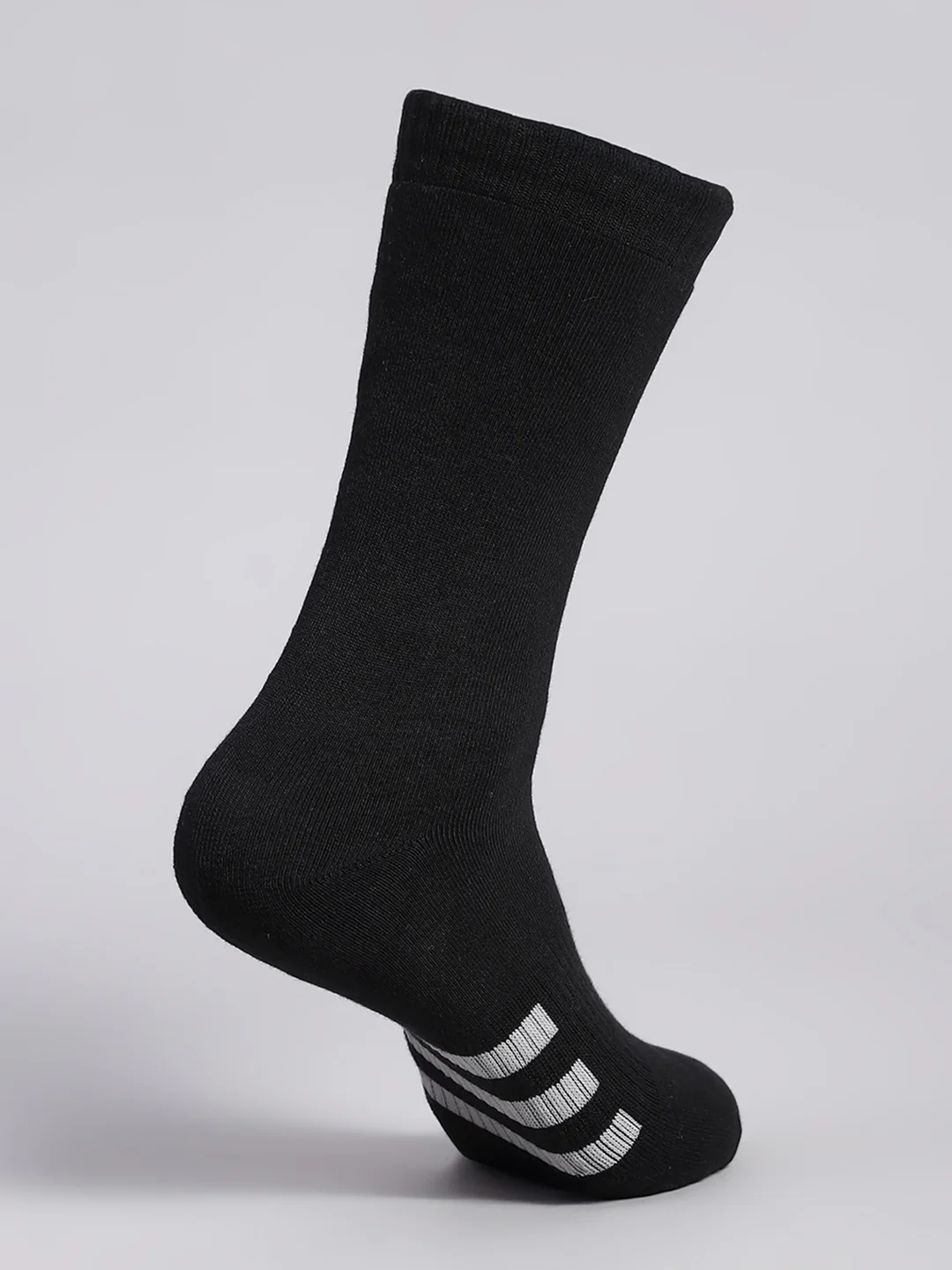 Men Cotton Blend Solid Calf Length Socks (Pack of 3) - Image 9