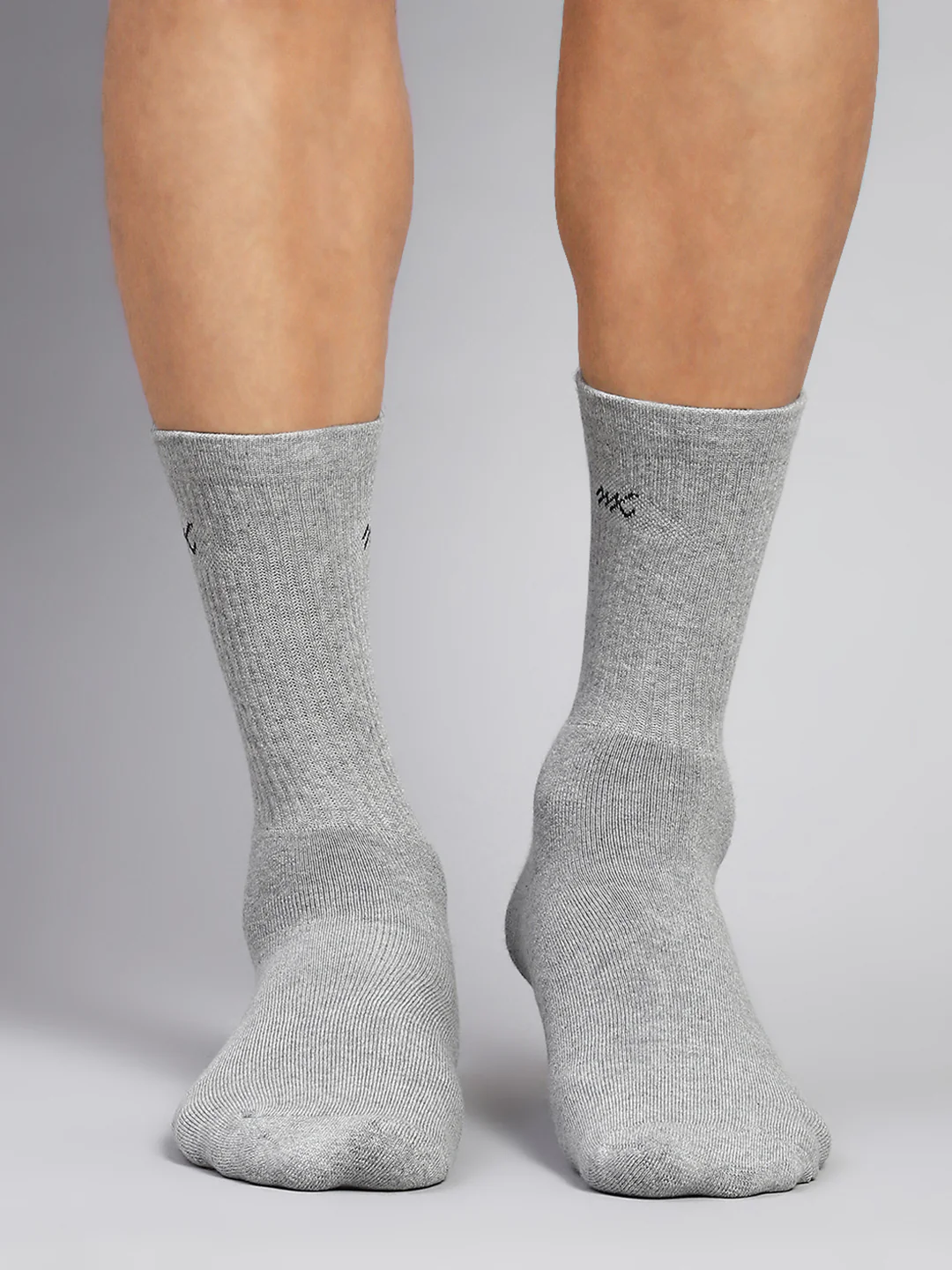 Men Cotton Blend Solid Calf Length Socks (Pack of 3) - Image 2