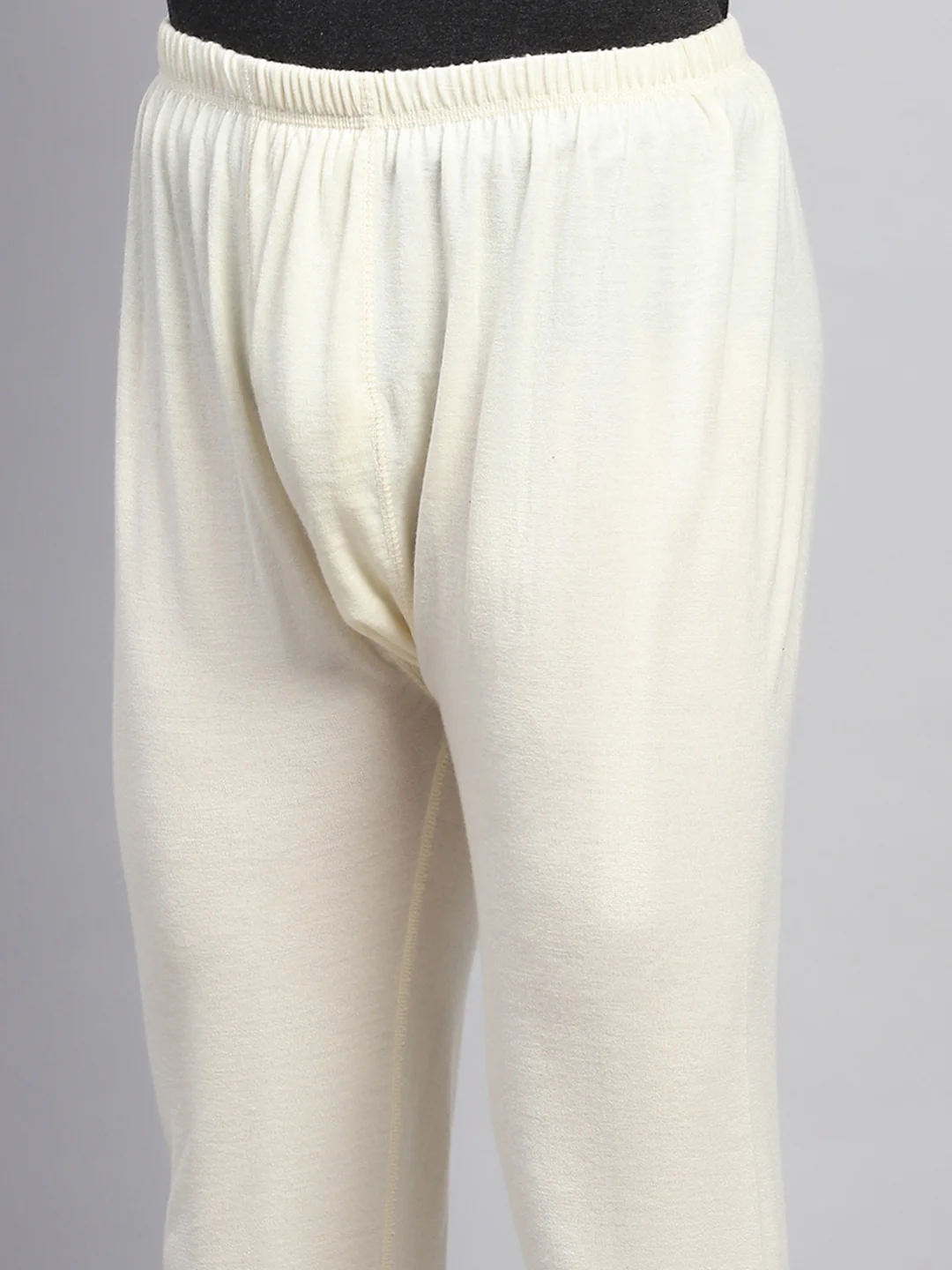 Men Cream Solid Regular Fit Lower - Image 6